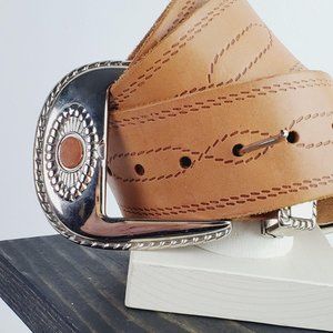 Vintage Revcor Blonde Leather Belt S